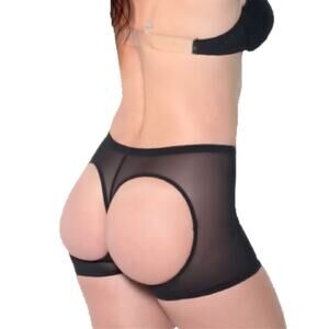 Fullness Shapewear Butt Lifter Boy Short Panty Shaper Butt Lift Trimmer Black 3X
